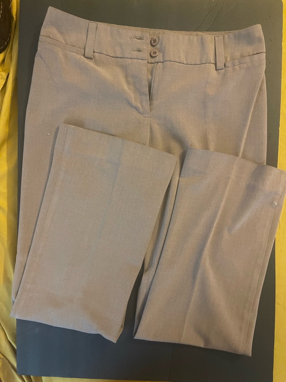 AB Studio Neutral Taupe Straight Dress Pants